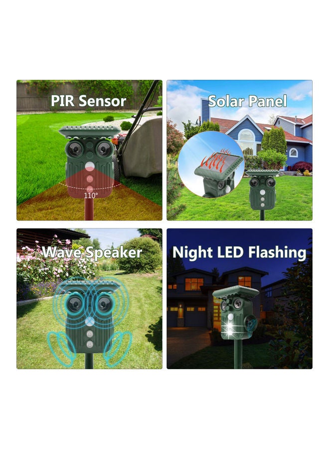 Generic Outdoor Animal Repeller Solar Repellent Device Green 15.50x13.00x14.50cm  - Image 5
