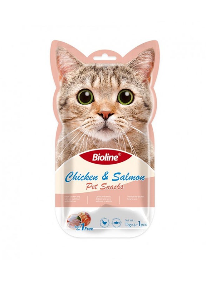 بايولاين طعام للقطط من 5 قطع 15جرام