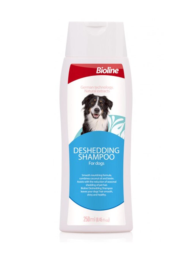 Bioline Deshedding Shampoo For Dogs 250Ml White