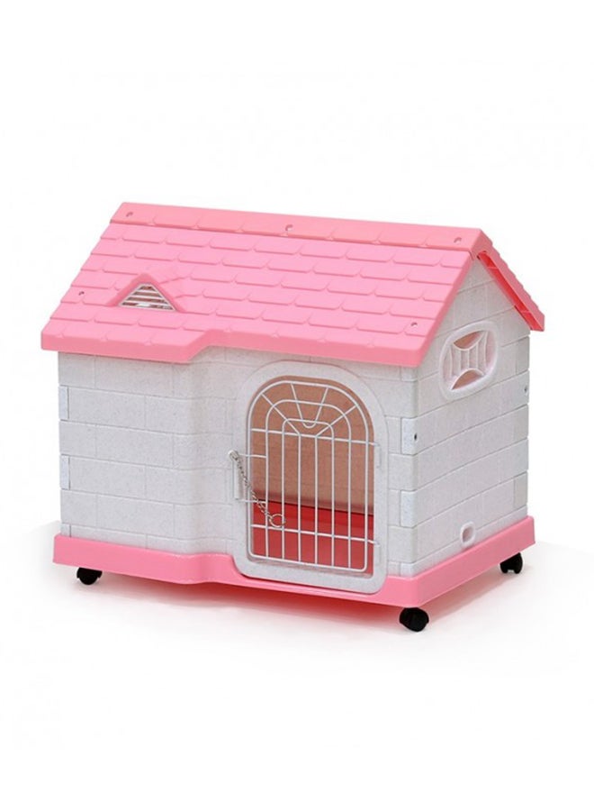 DAYANG Dog Cage Pink/White