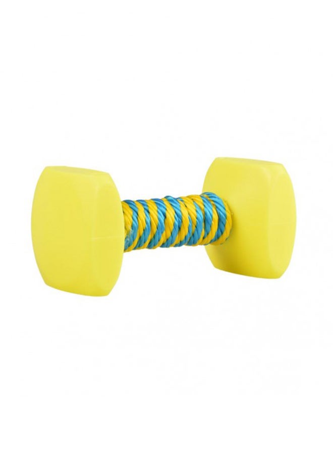 Duvo Dogtoy Dumbbell With Rope 10 x 5cm Yellow