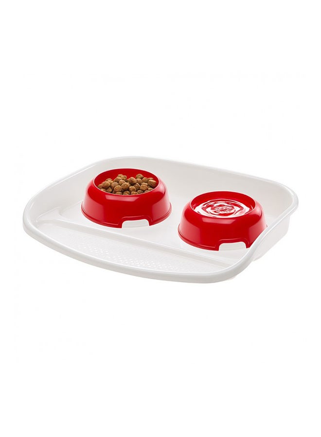 Plastic Bowls With Tray Multicolour 44.5x34x7cm