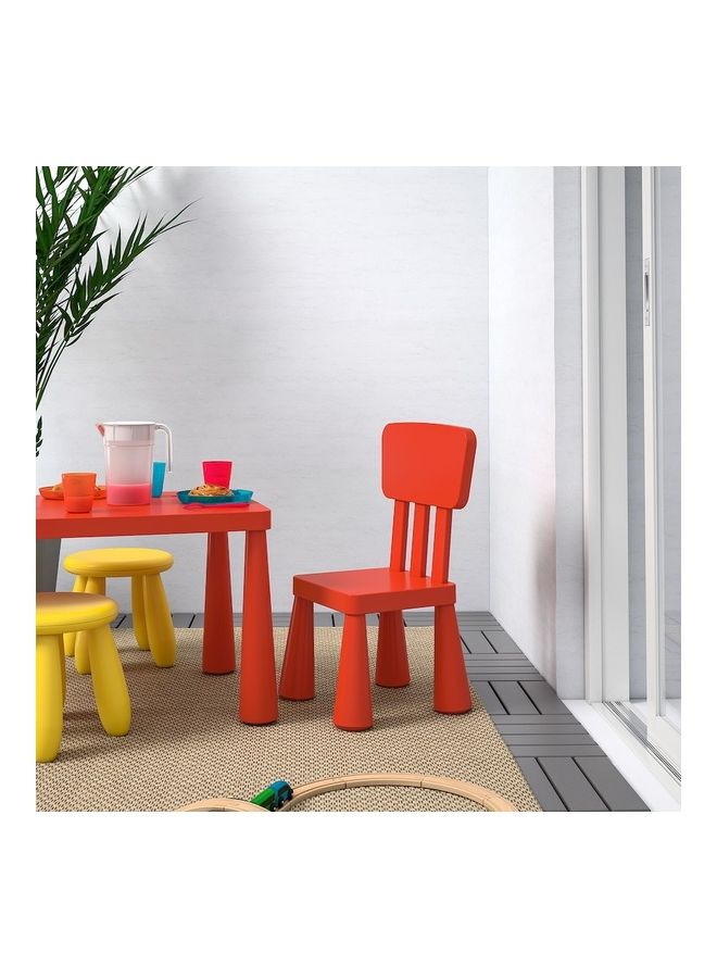 دبليو كيه كرسي أطفال بسيط للاستخدام الداخلي والخارجي أحمر - Image 2