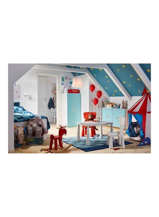 دبليو كيه كرسي أطفال بسيط للاستخدام الداخلي والخارجي أحمر - Image 3