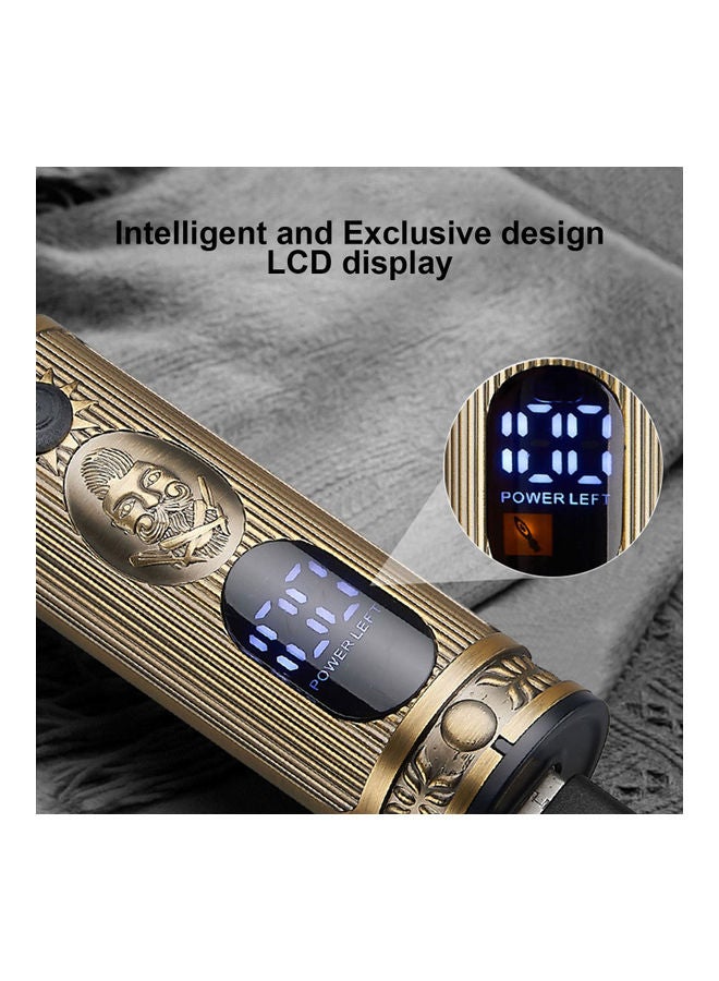 ماكينة حلاقة صغيرة متعددة الخصائص بشاشة LCD ذهبي/ أسود - Image 5