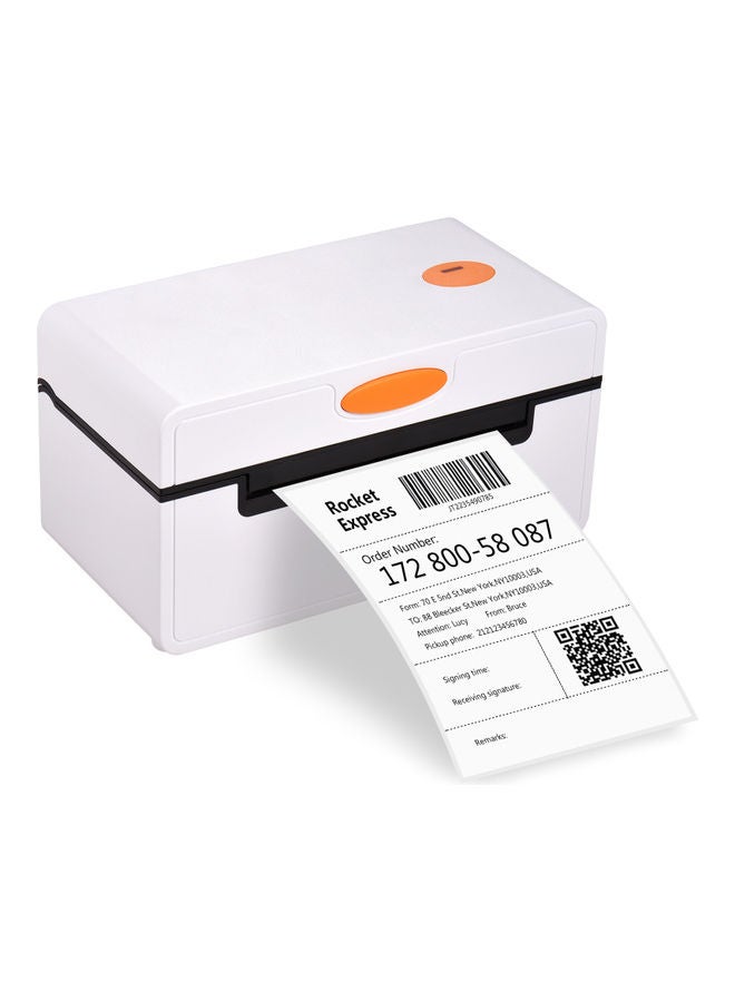 Desktop Thermal Label Printer White/Orange  - Image 1