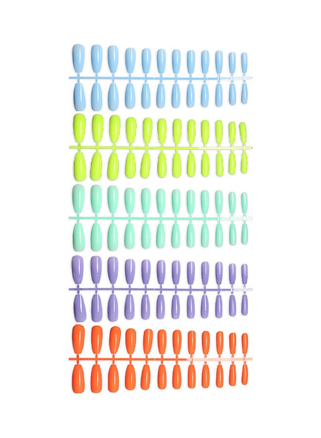 Generic 120-Piece Fake Nail Tip Kit Full Cover Multicolour - Image 1