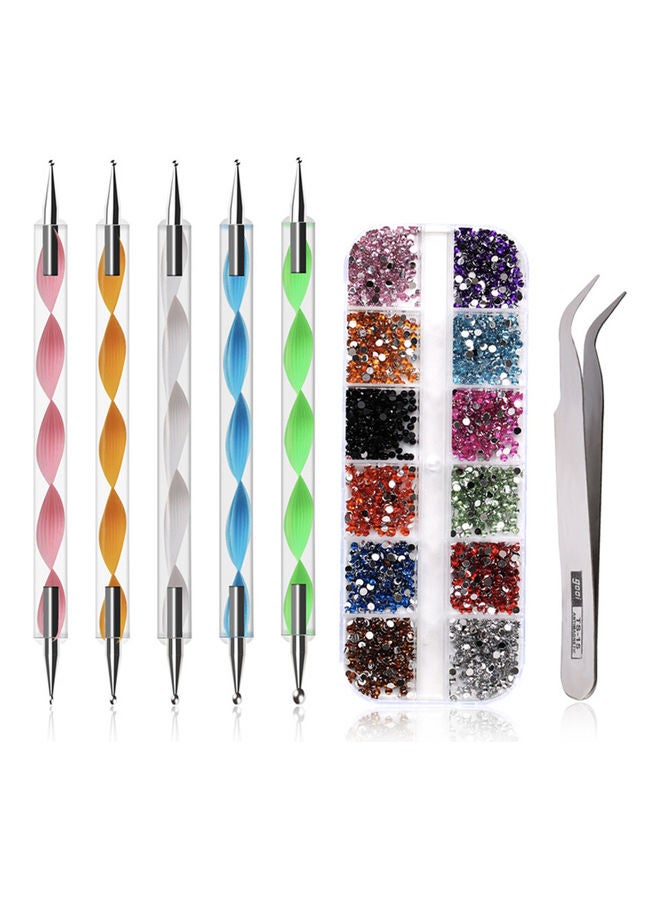 مجموعة أدوات تزيين الأظافر متعدد الألوان - Image 1