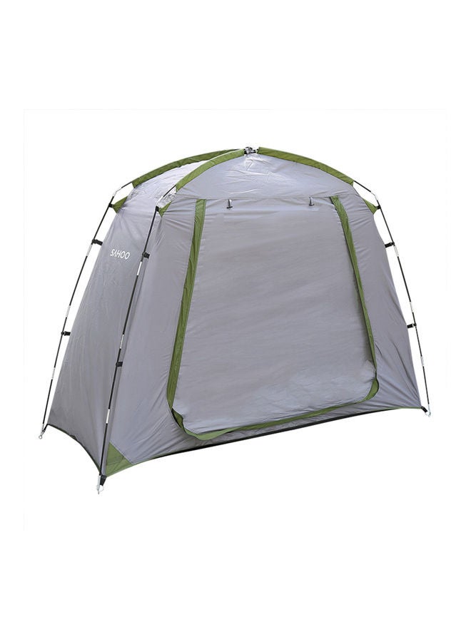 Sahoo - Waterproof Outdoor Bicycle Storage Shed Silver/Green 46 x 14 x 14cm - Image 1