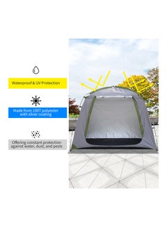 Sahoo Waterproof Outdoor Bicycle Storage Shed Silver/Green 46 x 14 x 14cm  - Image 2