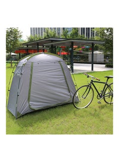 Sahoo Waterproof Outdoor Bicycle Storage Shed Silver/Green 46 x 14 x 14cm  - Image 3