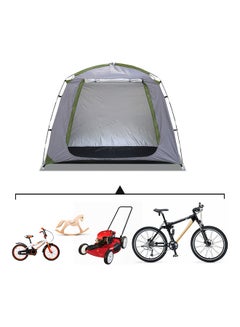 Sahoo Waterproof Outdoor Bicycle Storage Shed Silver/Green 46 x 14 x 14cm  - Image 5