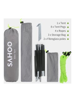 Sahoo Waterproof Outdoor Bicycle Storage Shed Silver/Green 46 x 14 x 14cm  - Image 4