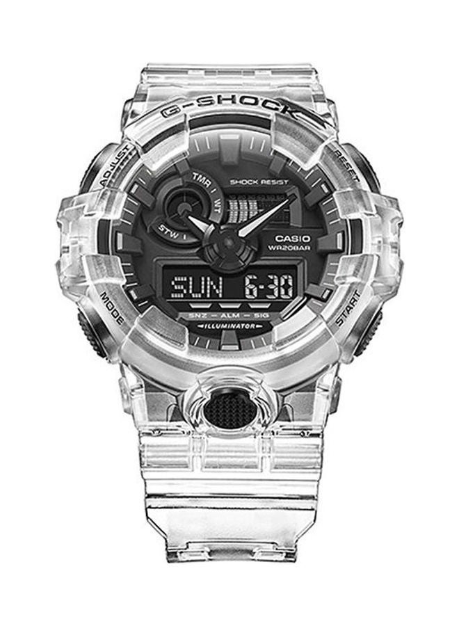 كاسيو ساعة يد بعقارب وسوار مطاطي طراز Ga-700Ske-7Adr للرجال - Image 3