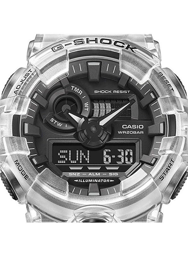 كاسيو ساعة يد بعقارب وسوار مطاطي طراز Ga-700Ske-7Adr للرجال - Image 4