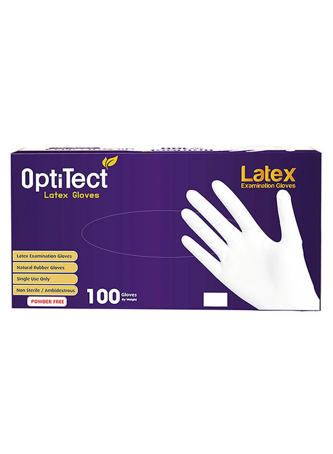 OptiTect - 100-Piece Powder Free Latex Gloves Set Small - Image 1