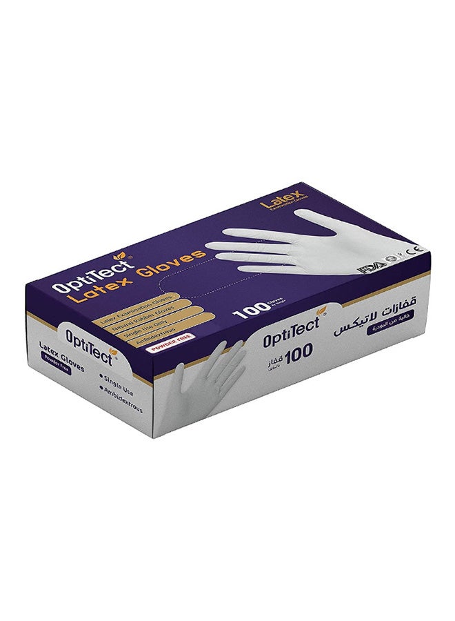 OptiTect - 100-Piece Powder Free Latex Gloves Set Small - Image 1
