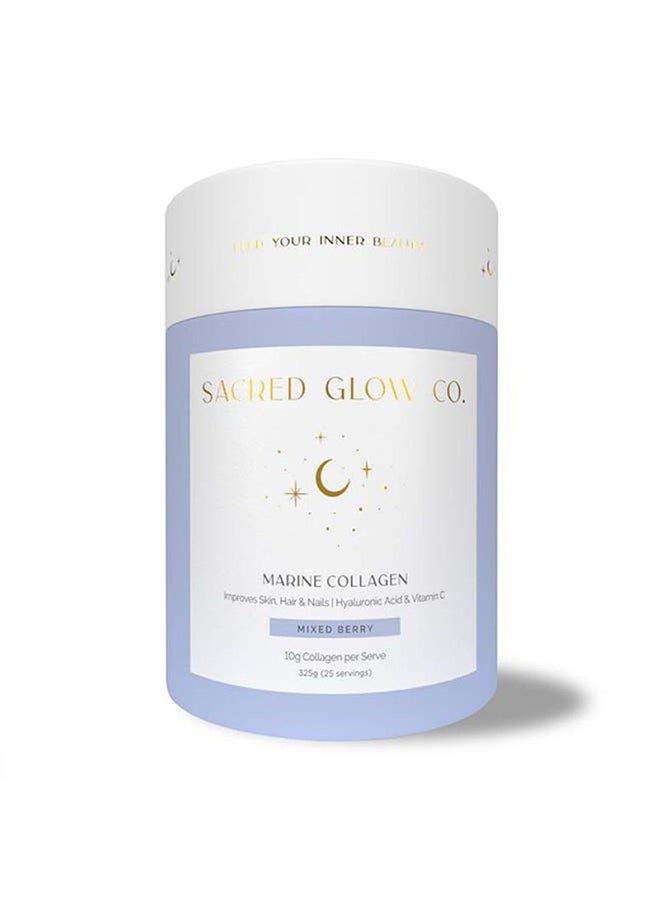 SACRED GLOW CO. - Marine Collagen - Natural Mixed Berry Flavour - 325g (25 Servings) - Image 1