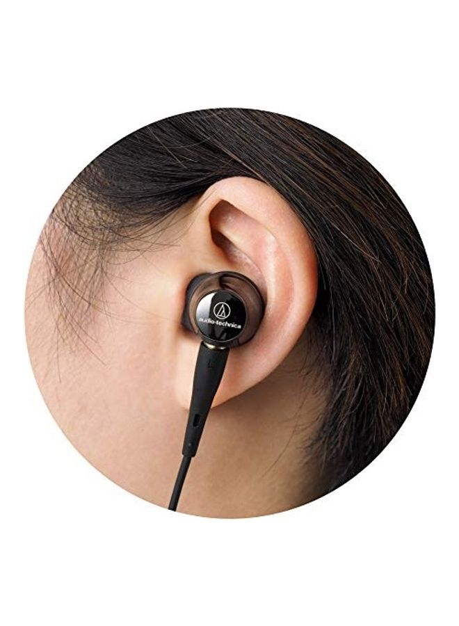 audio-technica In-Ear High-Resolution Headphones With Mic Black/Gold - Image 4