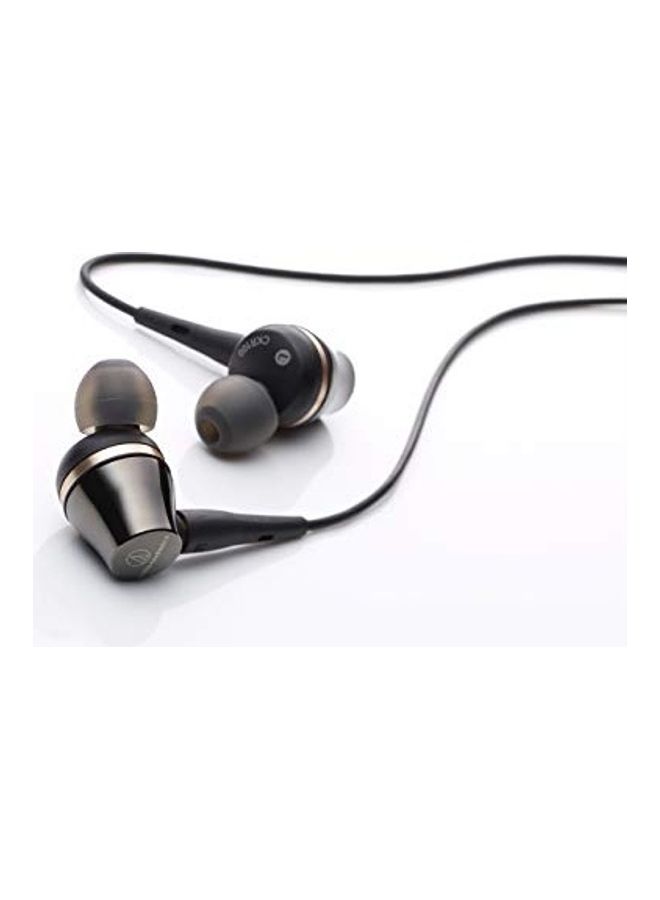 audio-technica In-Ear High-Resolution Headphones With Mic Black/Gold - Image 5