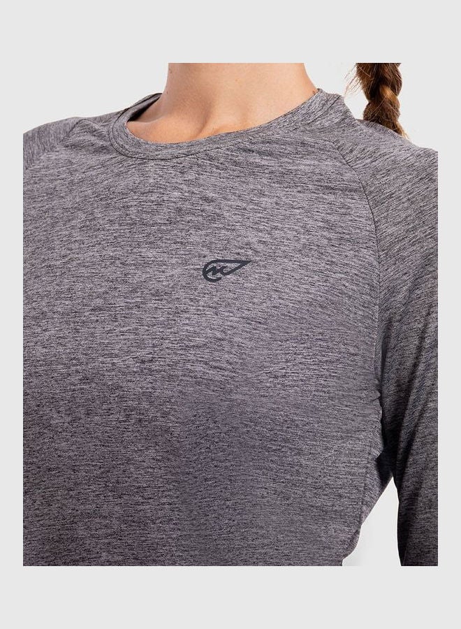 Magma - Plain Basic Round Neck T_Shirt Grey - Image 1