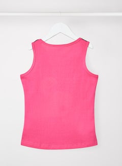 Eteenz Girls Casual Printed Vest Fuchsia/Black  - Image 2