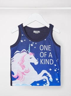 Eteenz Girls Casual Printed Vest Navy  - Image 1