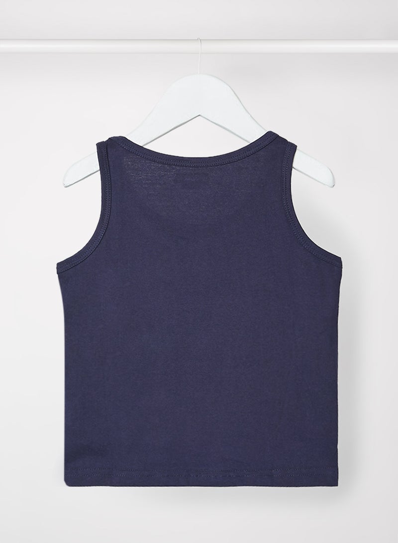 Eteenz Girls Casual Printed Vest Navy  - Image 2