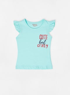 Eteenz Baby Girls Casual Crop Top Mint Green  - Image 1