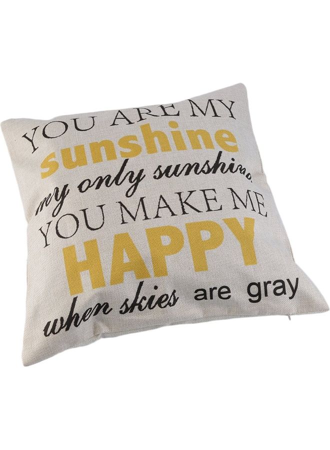Printed Cotton Linen Cushion Cover Multicolour - Image 2