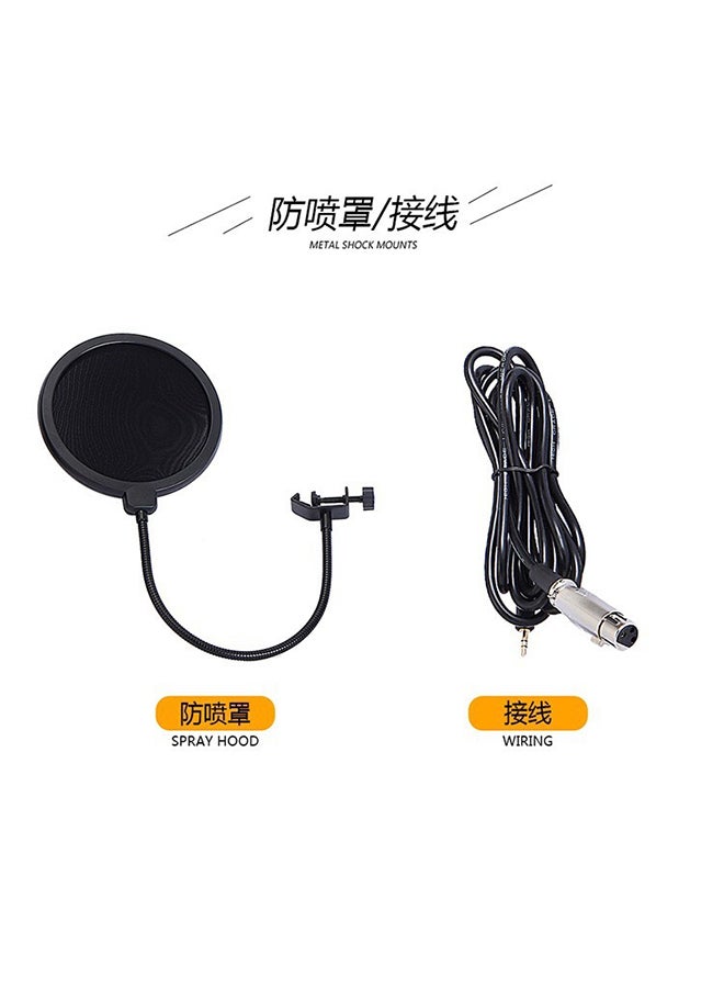 Mi VAZA - Professional Suspension Microphone Kit Live Broadcasting Recording Condenser Set BM800 White - Image 1
