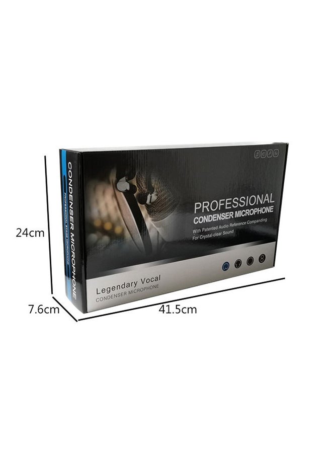 Mi VAZA - Professional Suspension Microphone Kit Live Broadcasting Recording Condenser Set BM800 White - Image 1