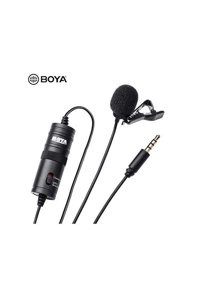 مي فازا ميكروفون عنقي ستيريو بمشبك BOYA M1 أسود  - Image 1