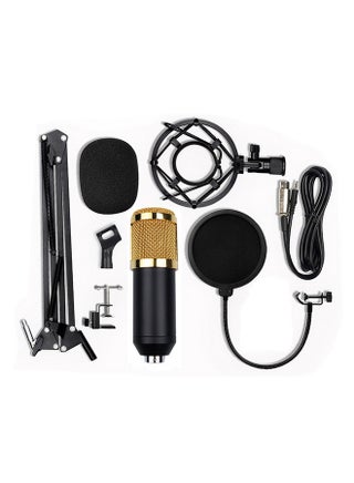 Professional Suspension Microphone Kit Live Broadcasting Recording Condenser Set BM8001 Gold - v1627370379/N49496172A_1