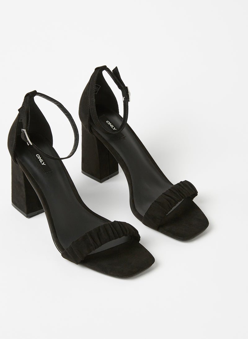 ONLY - Ankle Strap Block Heels Black - Image 1