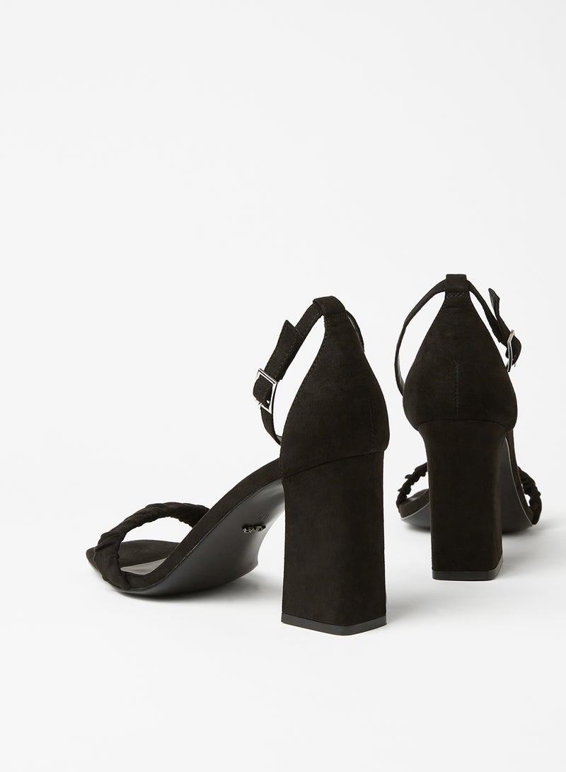 ONLY - Ankle Strap Block Heels Black - Image 1