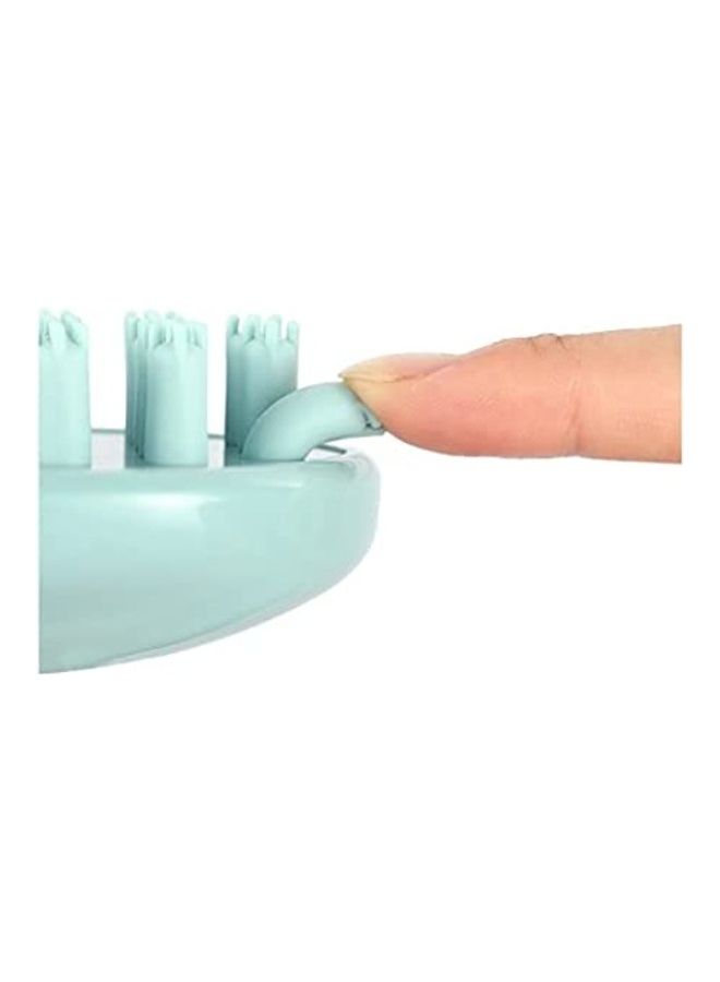 Generic Scalp Massager With Soft Silicone Brush Head Blue 90x70x80mm  - Image 2