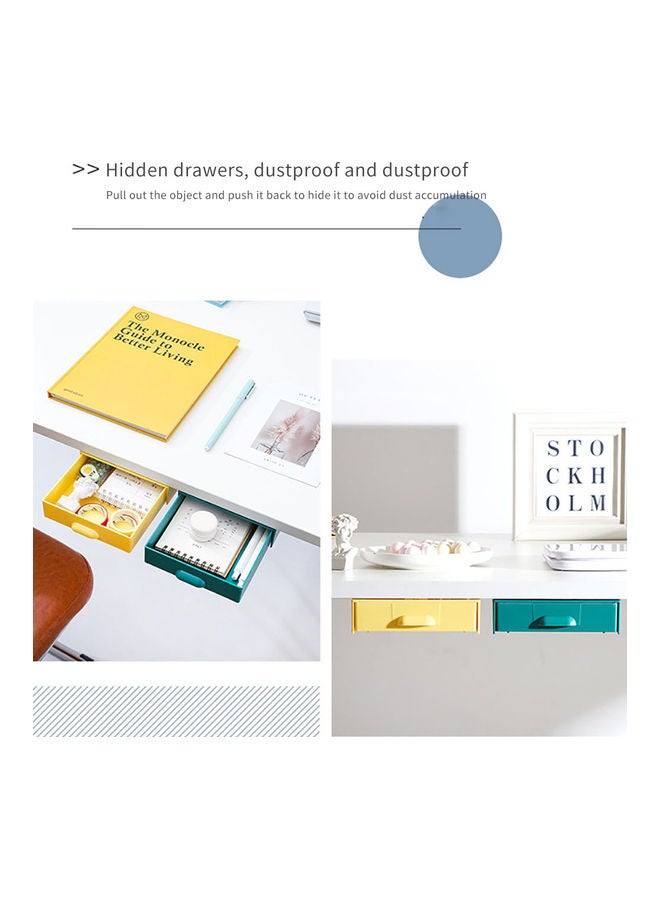 درج تخزين يوضع أسفل المكتب أصفر - Image 3