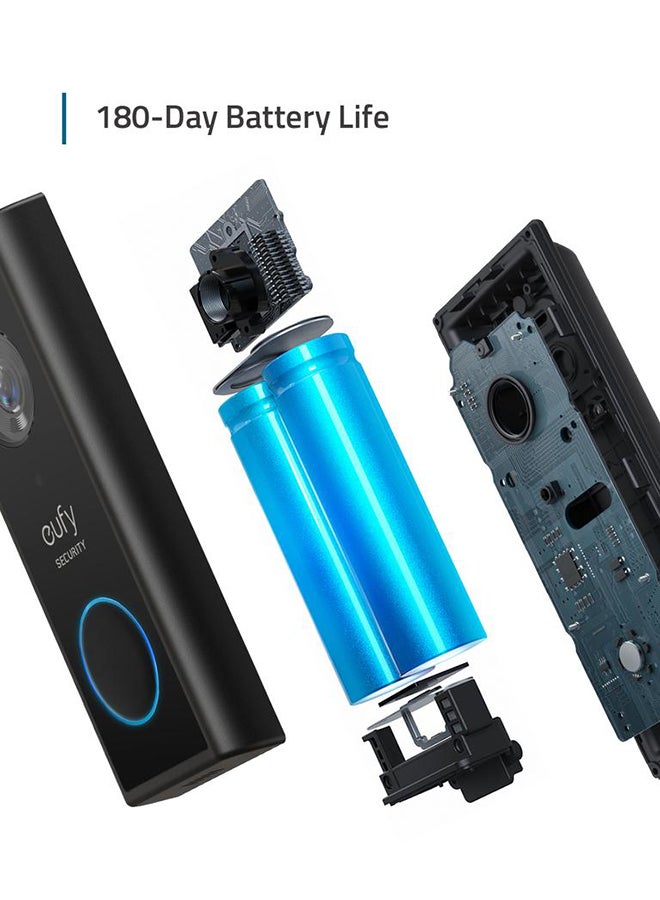 eufy - Security, Wireless Add-on Video Doorbell With 2K Resolution, 2-Way Audio, Simple Self-Installation, Home Base 1, 2, or E Required - Image 1