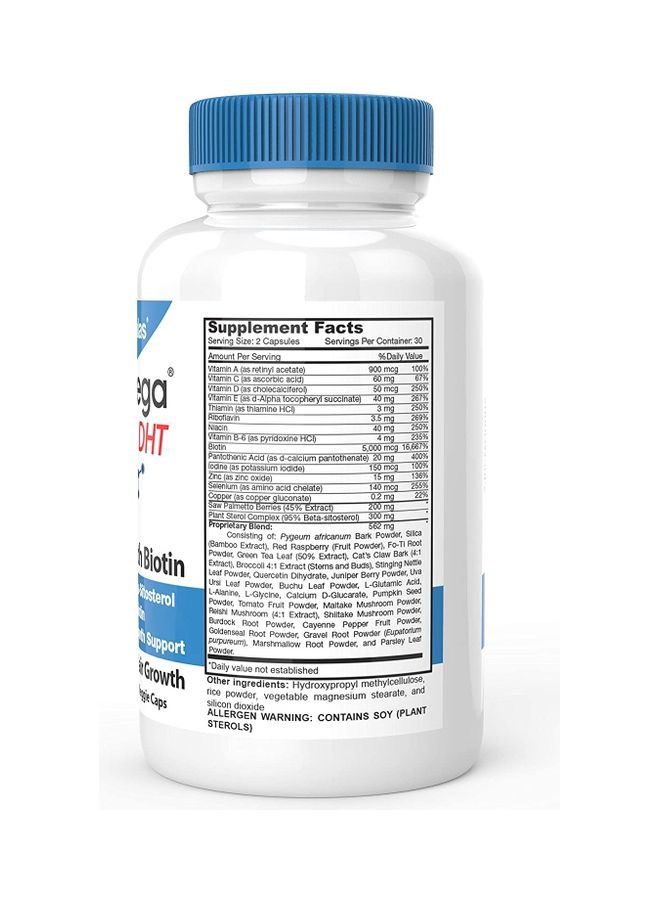 دي آر فورميولاز كبسولات هير أوميجا دي إتش تي من شركة دكتور فورميولاز، 5000 ميكروجم، فيتامينات لدعم نمو الشعر - Image 2