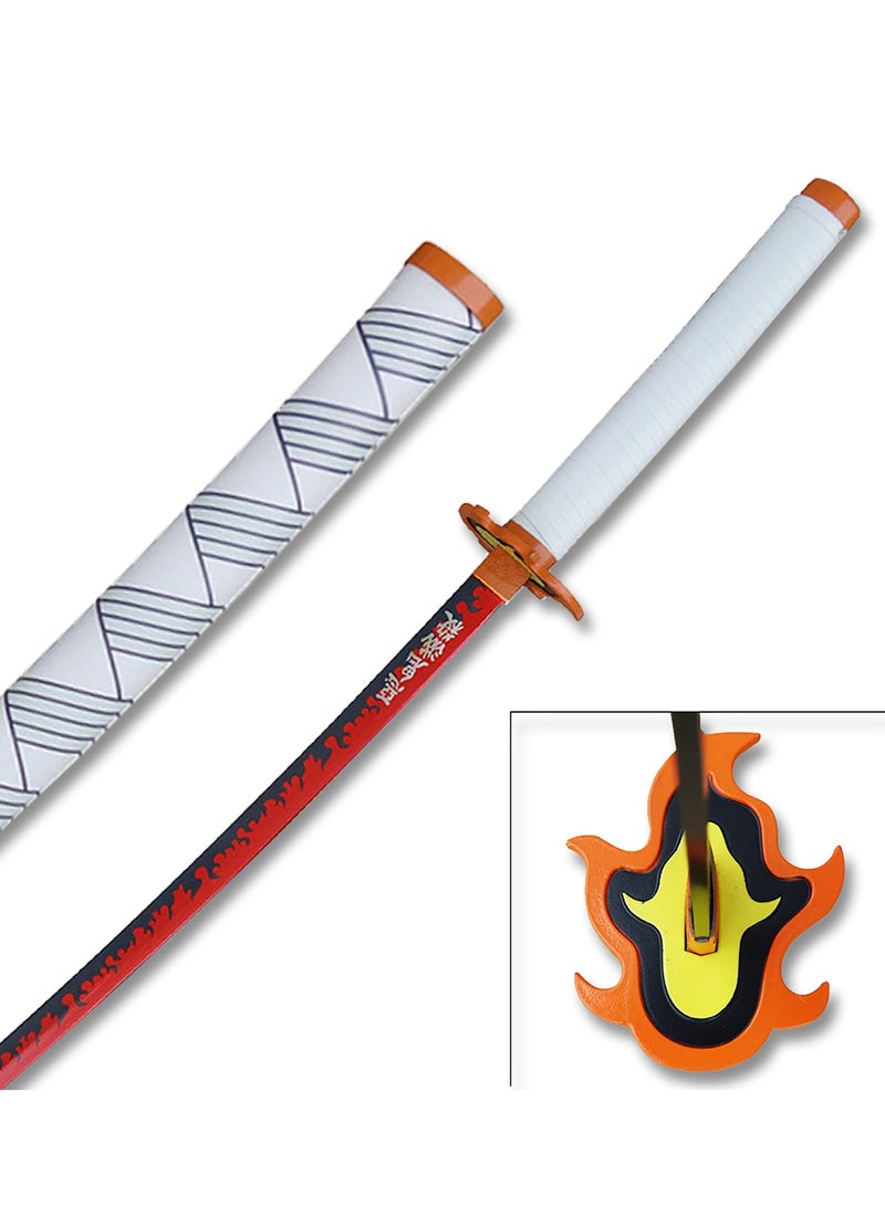 Generic Demon Slayer Rengoku Kyojuro Wooden Toy Sword 104cm  - Image 2