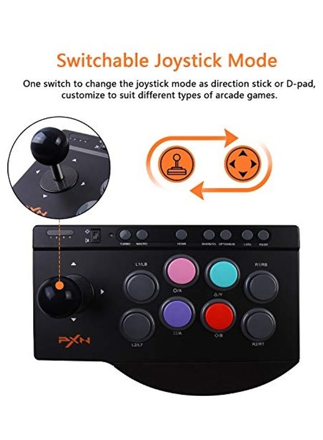 PXN - Arcade Game Fighting Wired Joystick With USB Port For PS3/PS4/Xbox One/Nintendo Switch/PC - Image 1
