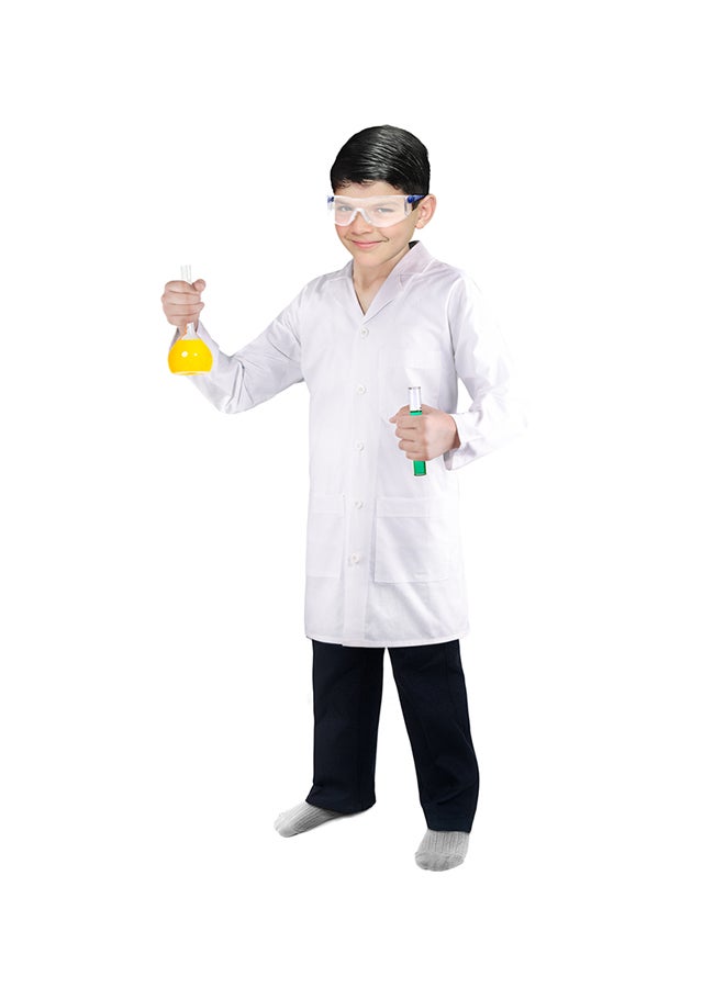 White High Quality Fabric Lab Coat Breathable Long-Sleeves Costume For Kids - v1627379168/N19919732V_1