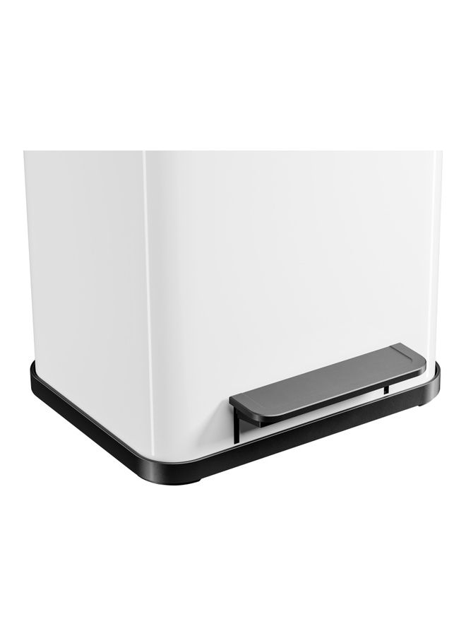 Hailo Rectangular Steel Pedal Dust Bin White 17Liters - Image 4