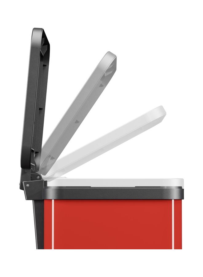 Hailo Rectangular Steel Pedal Dust Bin Red 17Liters - Image 3