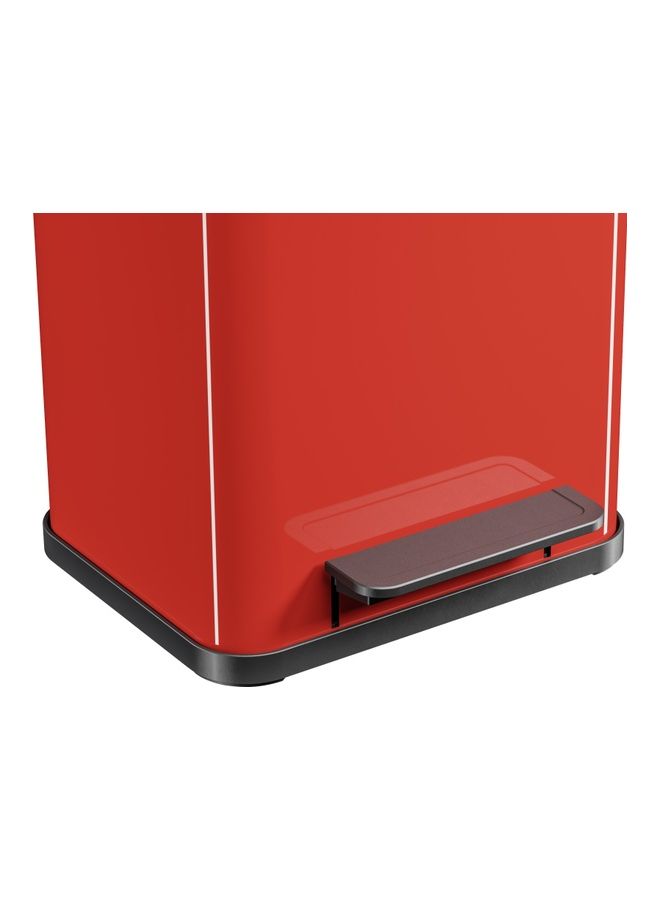 Hailo Rectangular Steel Pedal Dust Bin Red 17Liters - Image 4