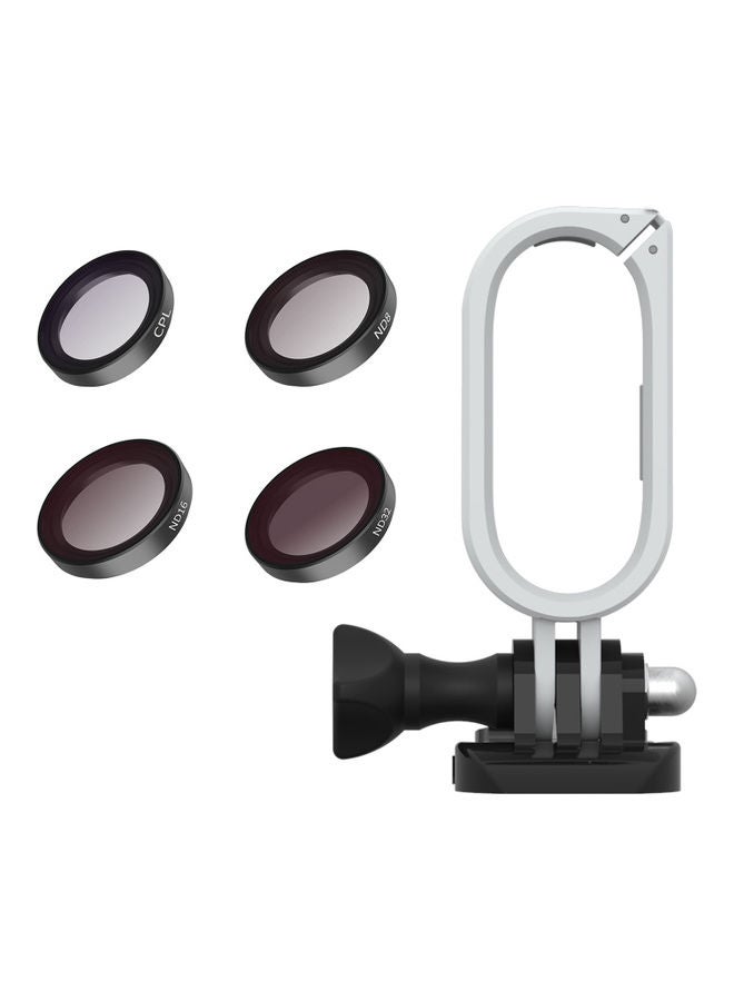 TELESIN 4-Piece Camera Filter Kit with Protective Frame Housing White/Black  - Image 1