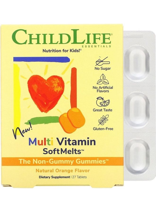 CHILDLIFE Multi Vitamin Softmelts - Natural Orange Flavor  - Image 1