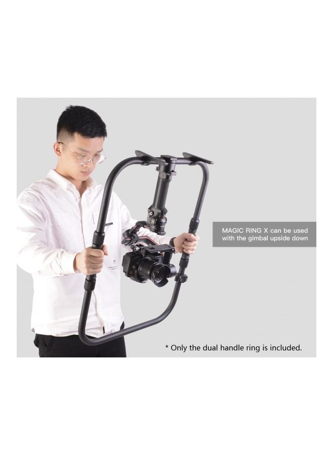 Professional Dual Handle Grip Ring Stabilizer Black  - Image 5