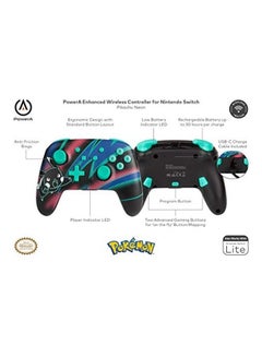 PowerA Pikachu Neon Wireless Style Controller For Nintendo Switch  - Image 5